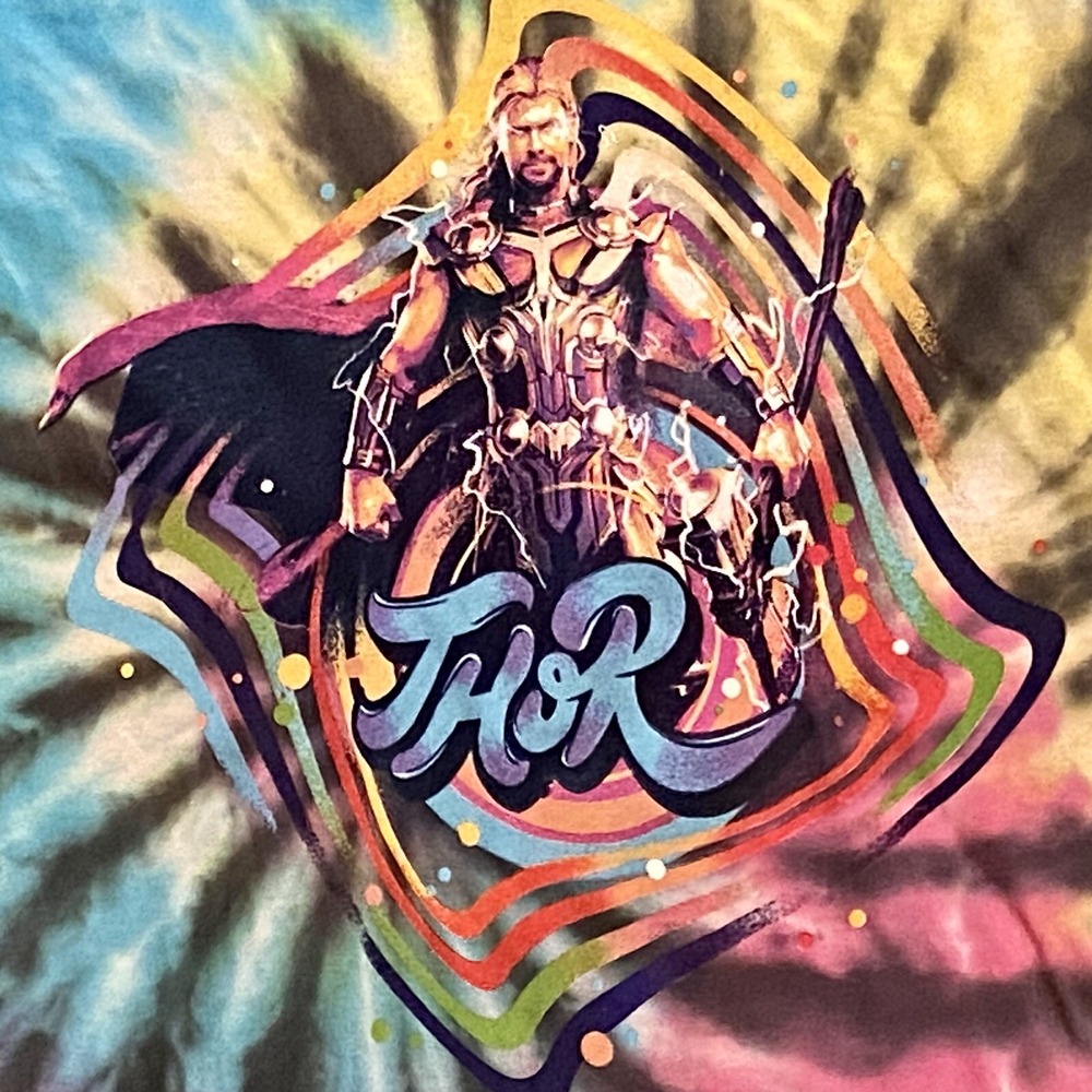 Thor Love Thunder Tye Die T Shirt Sz M Unisex Marvel Studios K